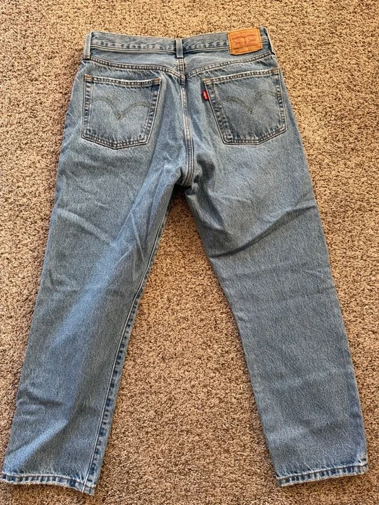 Levi's Light Blue Straight-Leg Women's Jeans - Picture 3 of 4